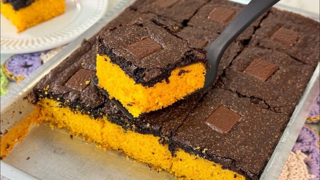 Bolo de Cenoura com Cobertura de Brownie